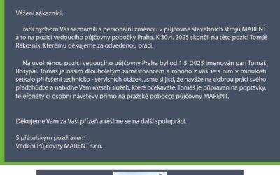 Nový vedoucí pobočky Praha